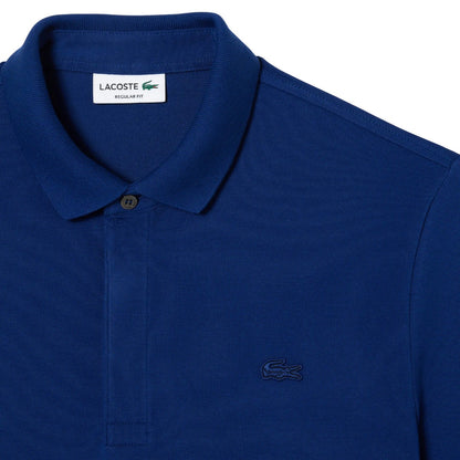 Blue - Side - Lacoste Mens Paris Stretch Regular Polo Shirt