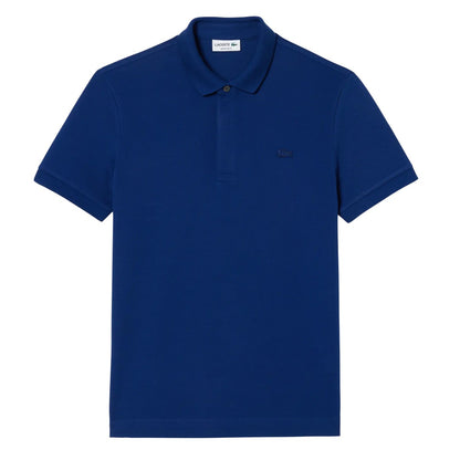 Blue - Front - Lacoste Mens Paris Stretch Regular Polo Shirt