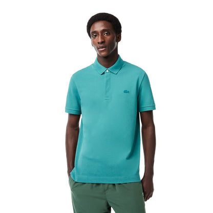 Teal - Pack Shot - Lacoste Mens Paris Stretch Regular Polo Shirt