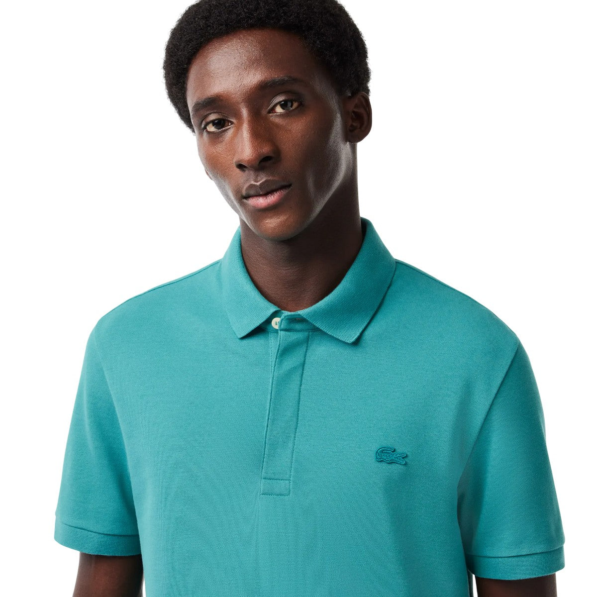 Teal - Lifestyle - Lacoste Mens Paris Stretch Regular Polo Shirt