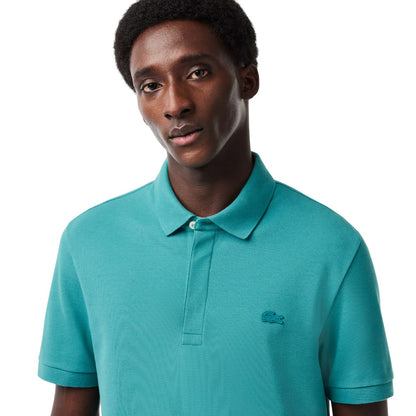Teal - Lifestyle - Lacoste Mens Paris Stretch Regular Polo Shirt