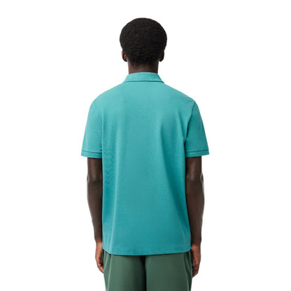 Teal - Back - Lacoste Mens Paris Stretch Regular Polo Shirt