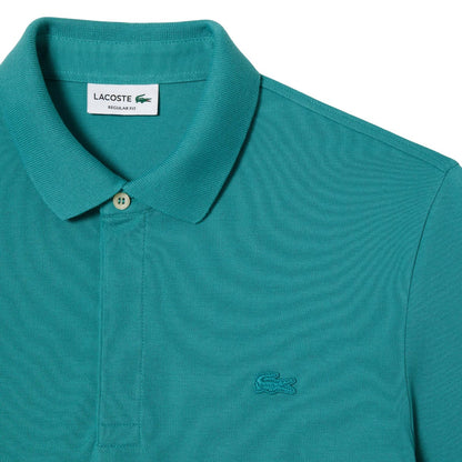 Teal - Side - Lacoste Mens Paris Stretch Regular Polo Shirt