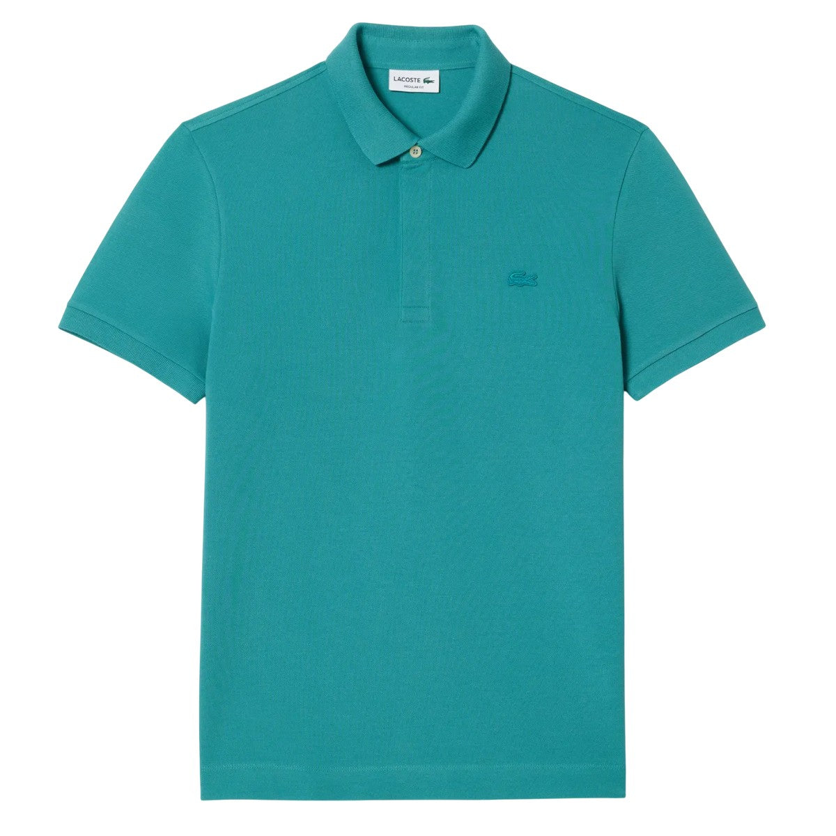 Teal - Front - Lacoste Mens Paris Stretch Regular Polo Shirt