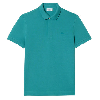 Teal - Front - Lacoste Mens Paris Stretch Regular Polo Shirt