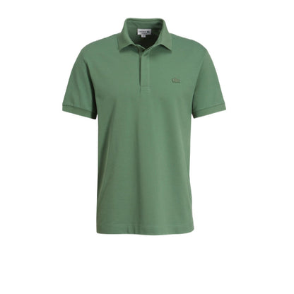 Khaki Green - Front - Lacoste Mens Paris Stretch Regular Polo Shirt