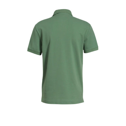 Khaki Green - Back - Lacoste Mens Paris Stretch Regular Polo Shirt