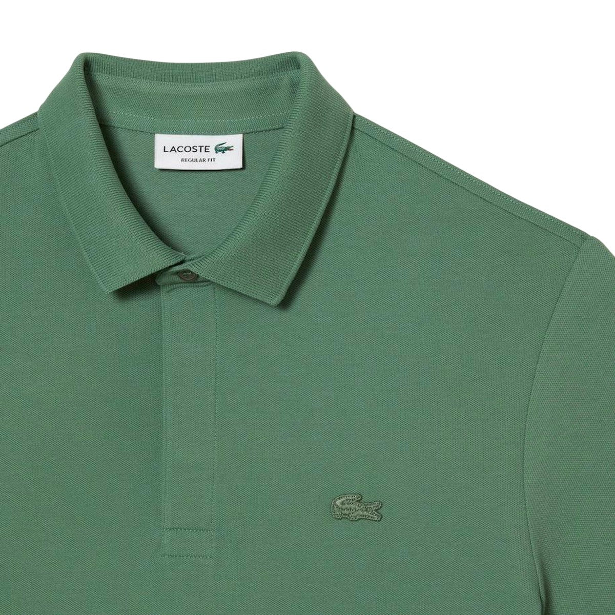 Khaki Green - Side - Lacoste Mens Paris Stretch Regular Polo Shirt