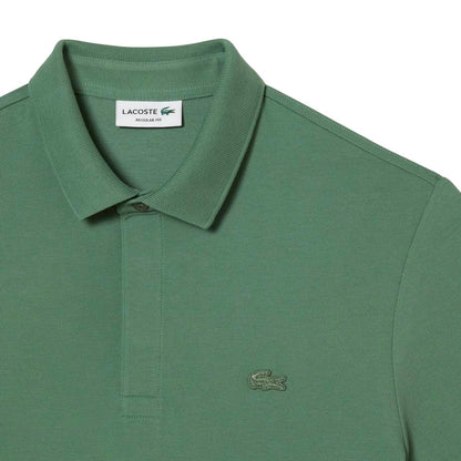 Khaki Green - Side - Lacoste Mens Paris Stretch Regular Polo Shirt