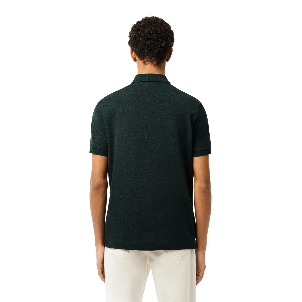 Dark Green - Back - Lacoste Mens Paris Stretch Regular Polo Shirt
