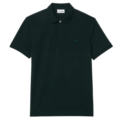 Dark Green - Front - Lacoste Mens Paris Stretch Regular Polo Shirt