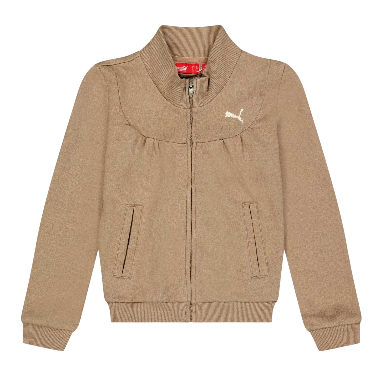 Brown - Front - Puma Childrens-Kids Logo Sweat Jacket