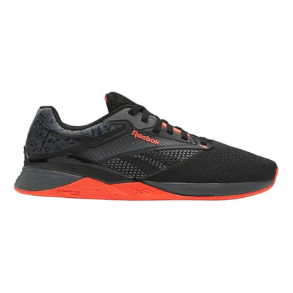 Black-Orange - Side - Reebok Mens Nano X4 Graphic Trainers