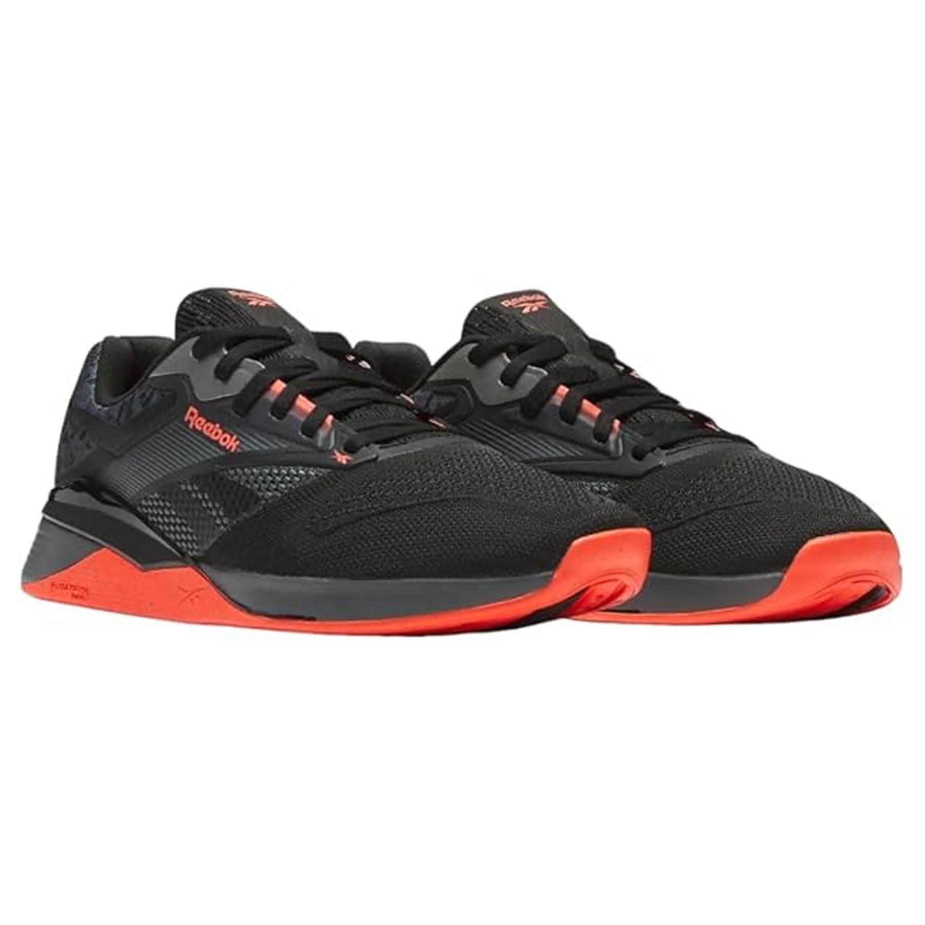 Black-Orange - Front - Reebok Mens Nano X4 Graphic Trainers