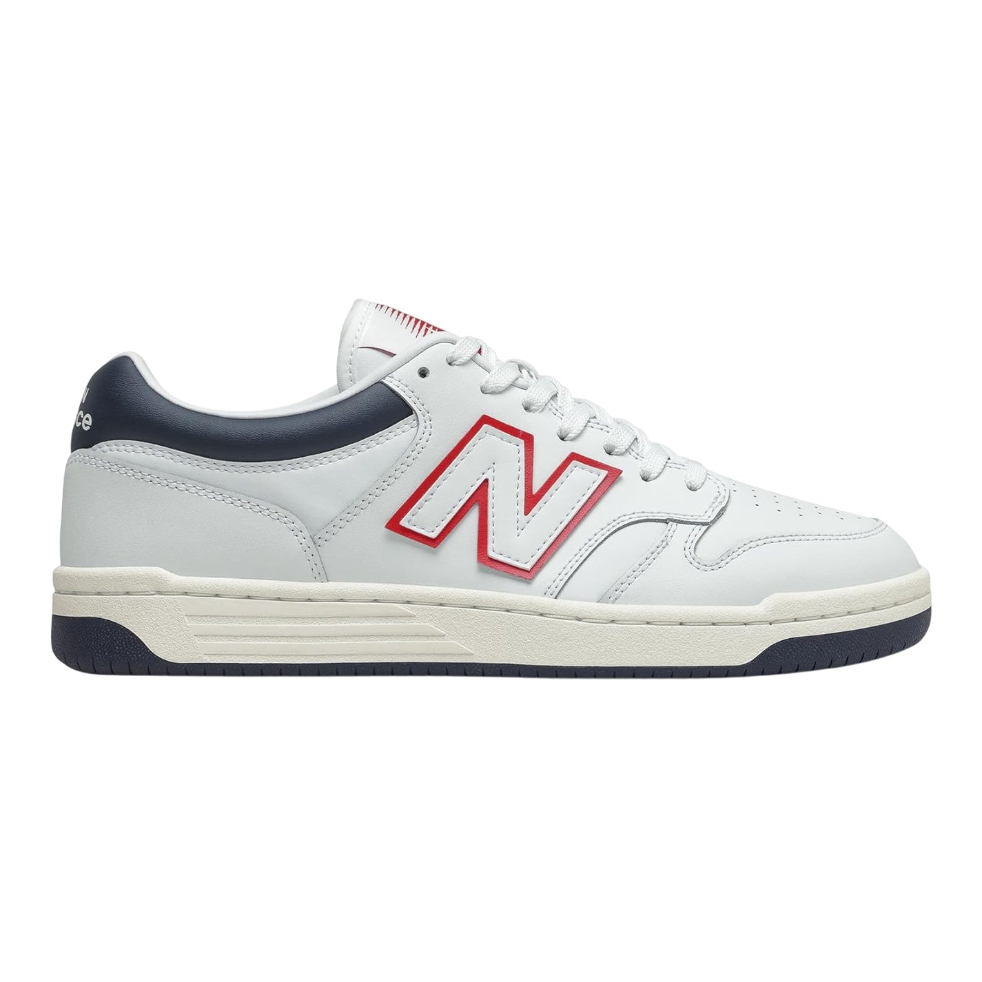 White - Side - New Balance Womens-Ladies BB480 Flat Trainers