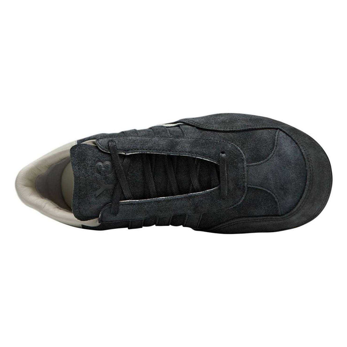 Black - Side - Y-3 Womens-Ladies Gazelle Suede Trainers