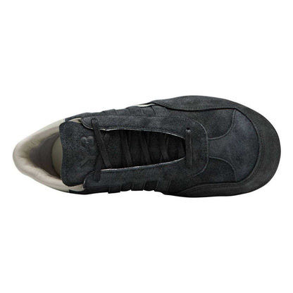 Black - Side - Y-3 Womens-Ladies Gazelle Suede Trainers