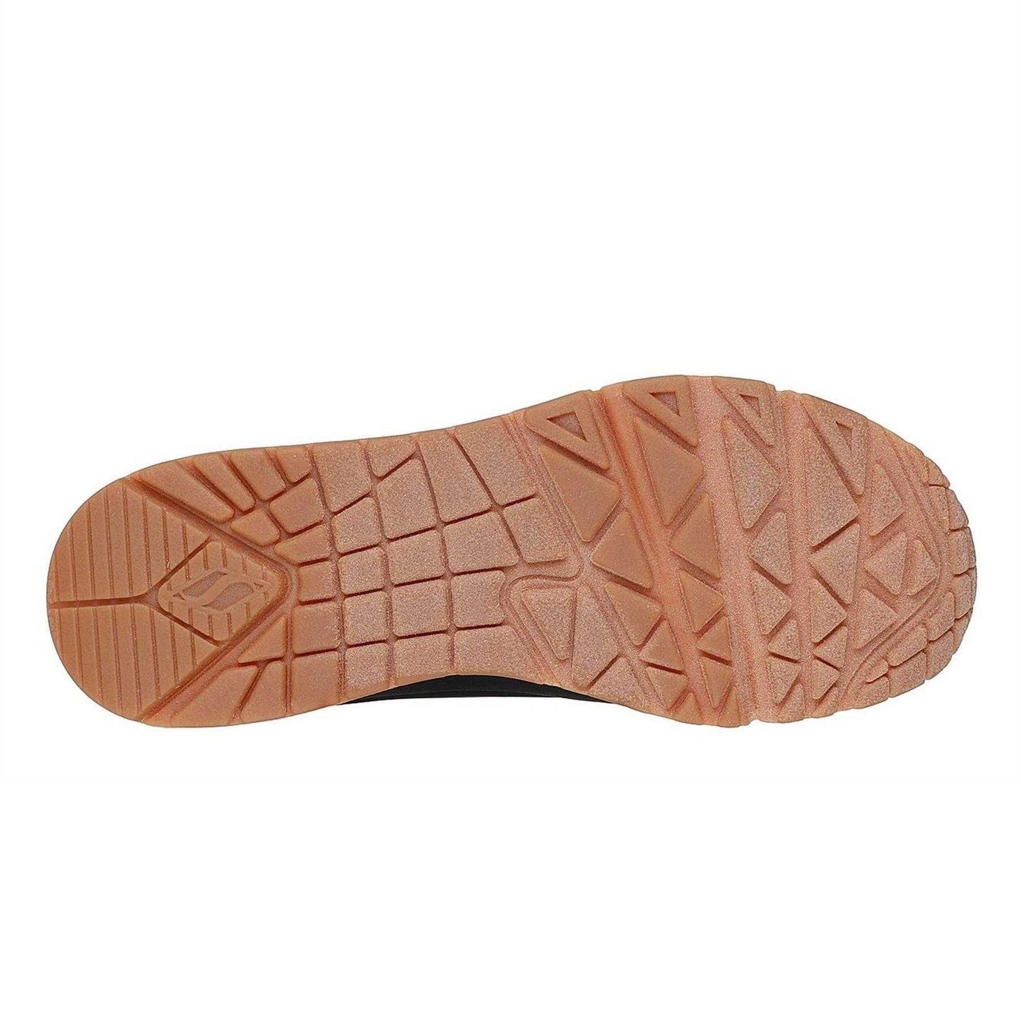 Black - Lifestyle - Skechers Womens-Ladies Uno Stand On Air Leopard Print Trainers