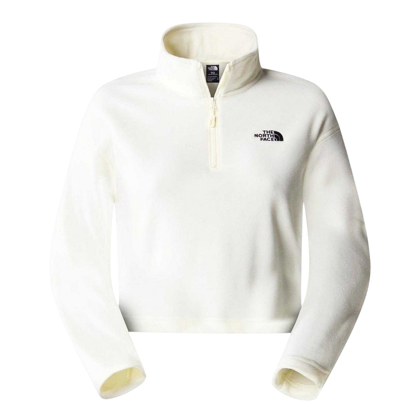 White - Front - The North Face Womens-Ladies 100 Glacier Cropped Fleece Top