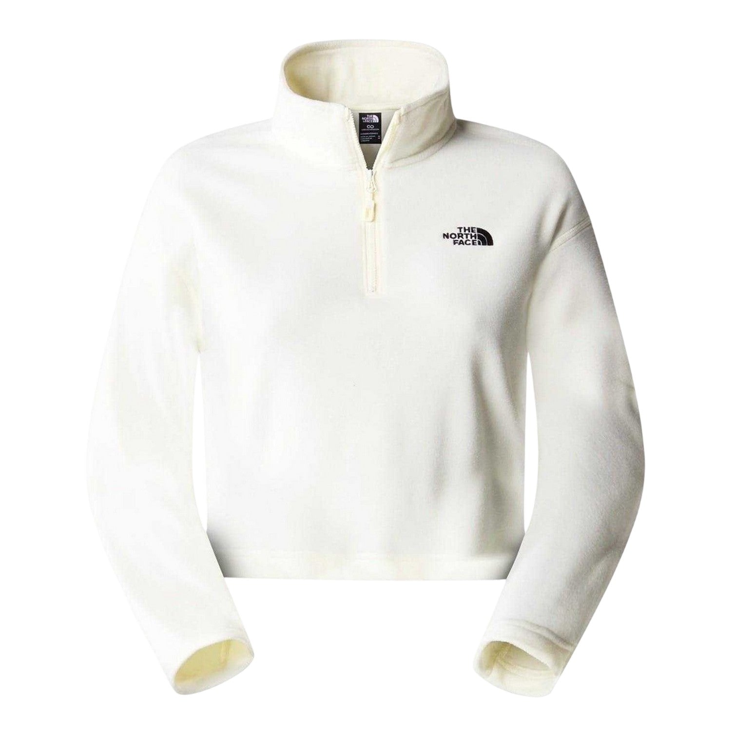 White - Front - The North Face Womens-Ladies 100 Glacier Cropped Fleece Top