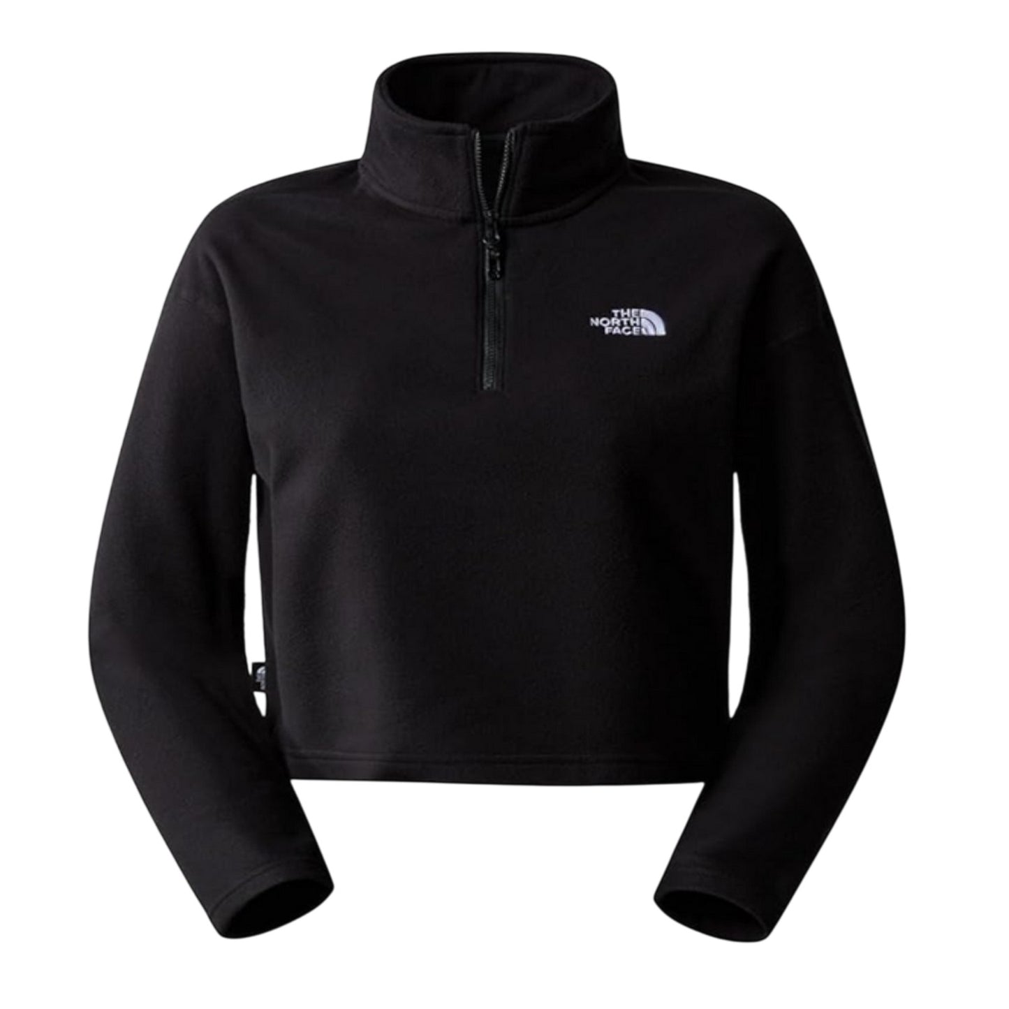 Black - Front - The North Face Womens-Ladies 100 Glacier Cropped Fleece Top