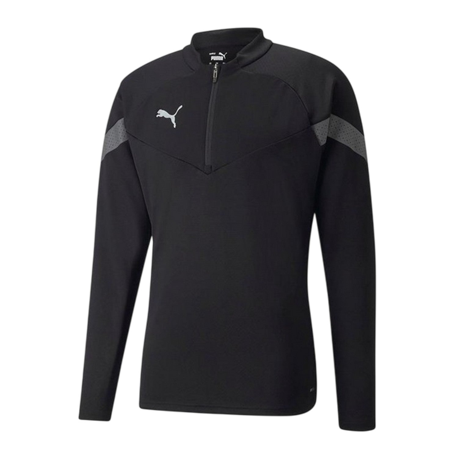 Black Print - Front - Puma Mens TeamFinal Quarter Zip Training Track Top