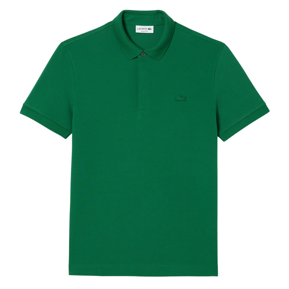 Green - Front - Lacoste Mens Paris Stretch Regular Polo Shirt