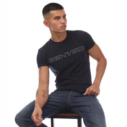 Navy - Lifestyle - Emporio Armani Mens Crew Neck T-Shirt