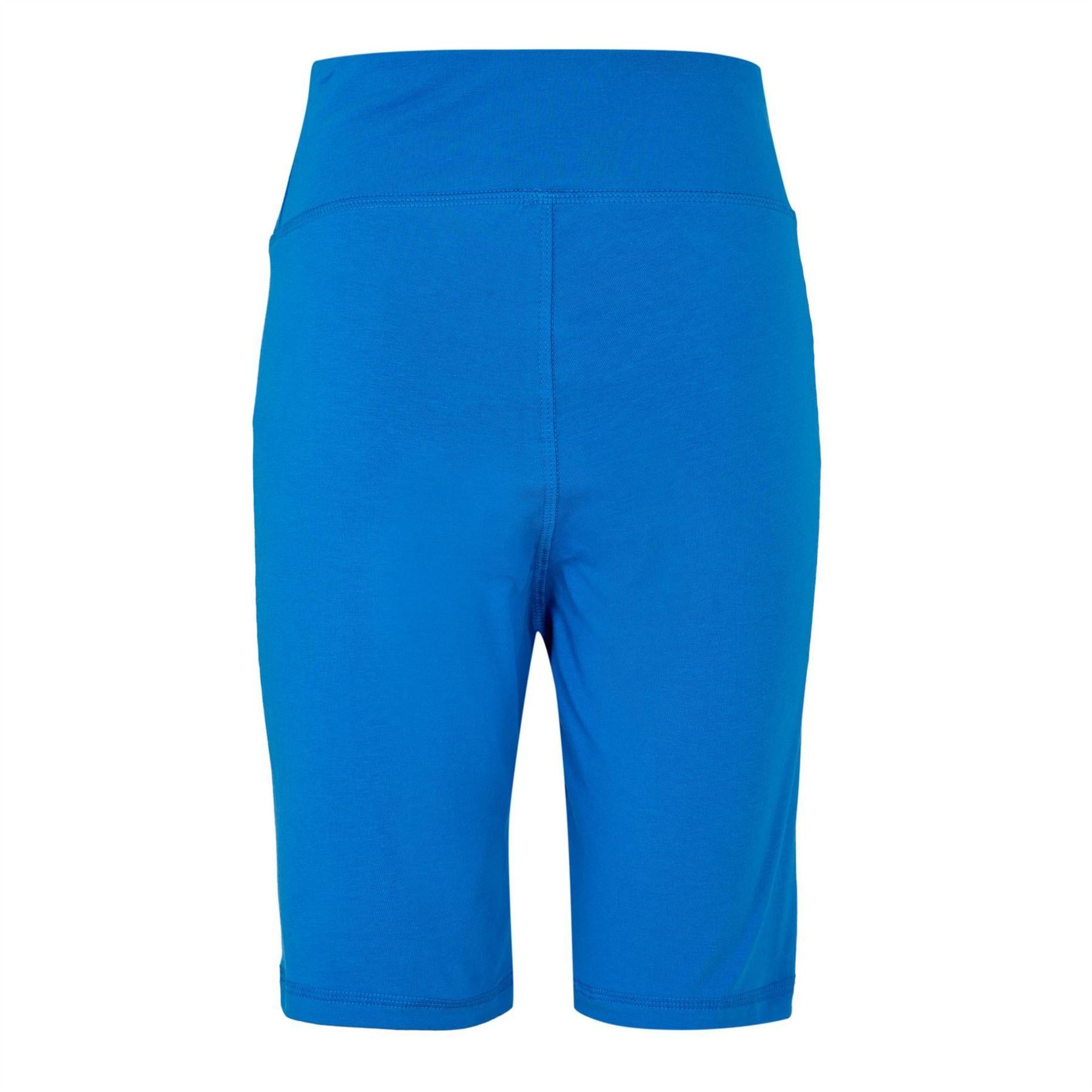 Blue - Back - Puma Womens-Ladies Logo Cycling Shorts