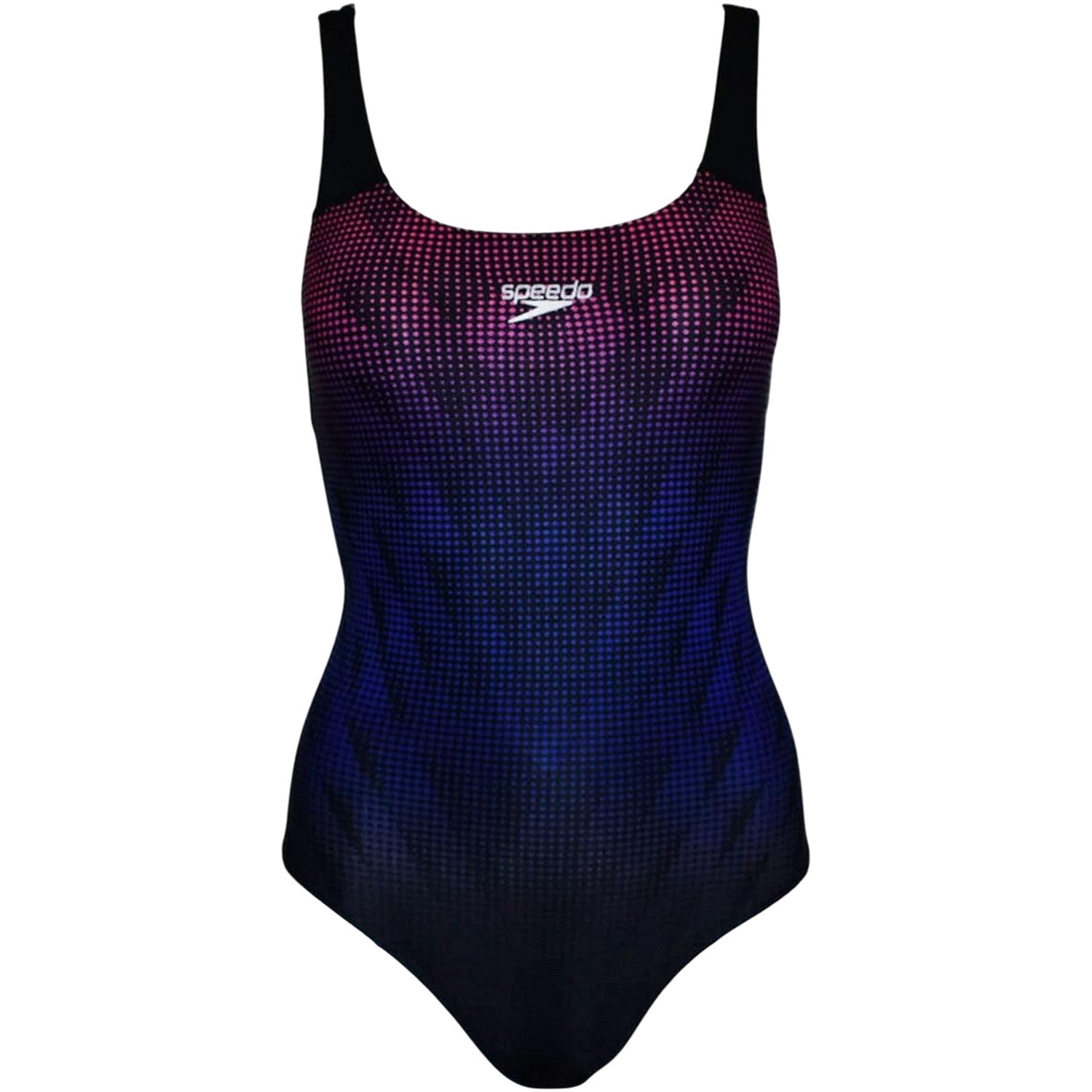 Black - Front - Speedo Womens-Ladies Digital Print One Piece Swimsuit