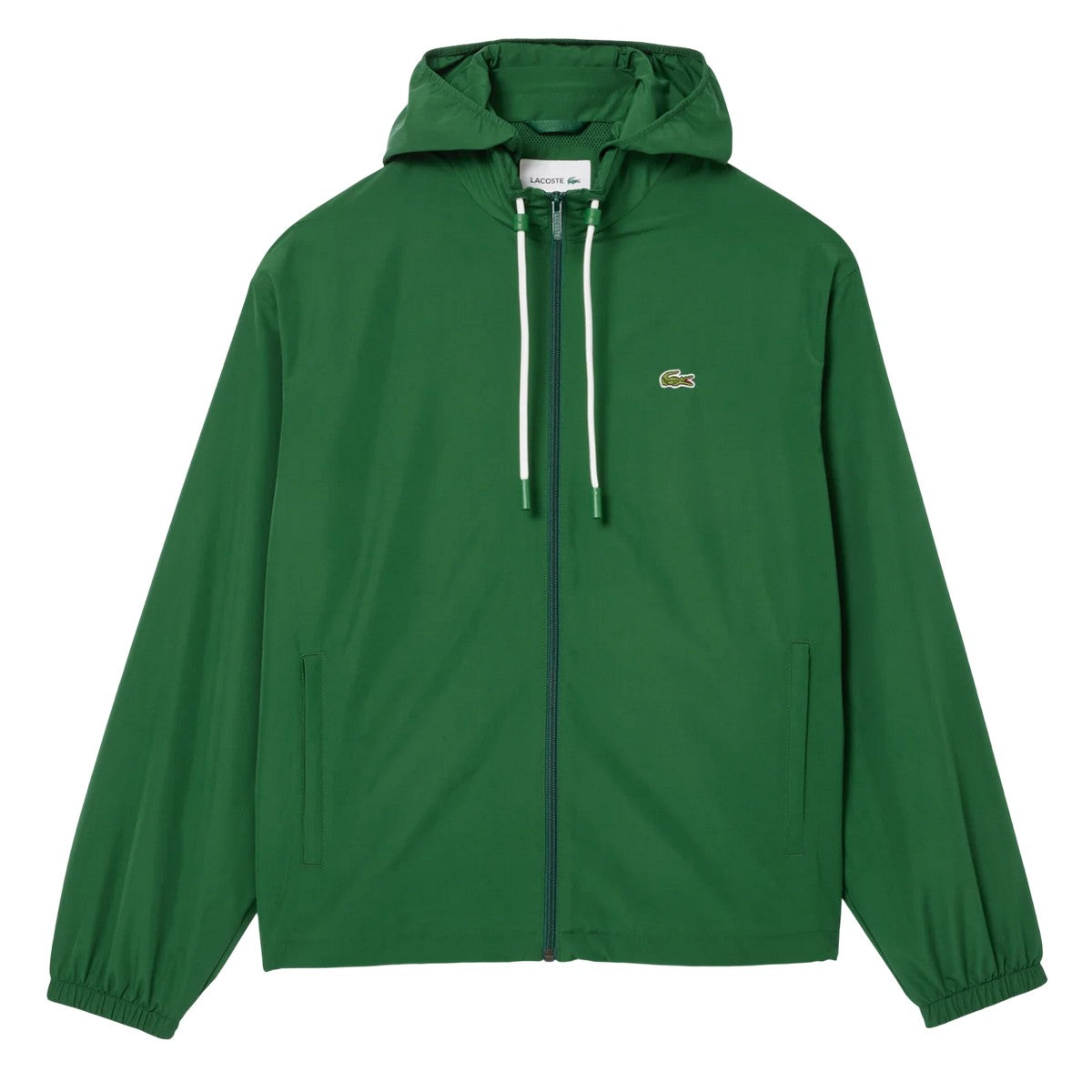 Green - Front - Lacoste Mens Sportsuit Detachable Hood Jacket