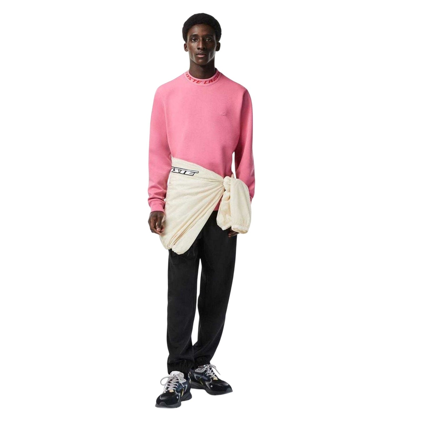 Pink - Lifestyle - Lacoste Mens Logo Double-Face Sweatshirt