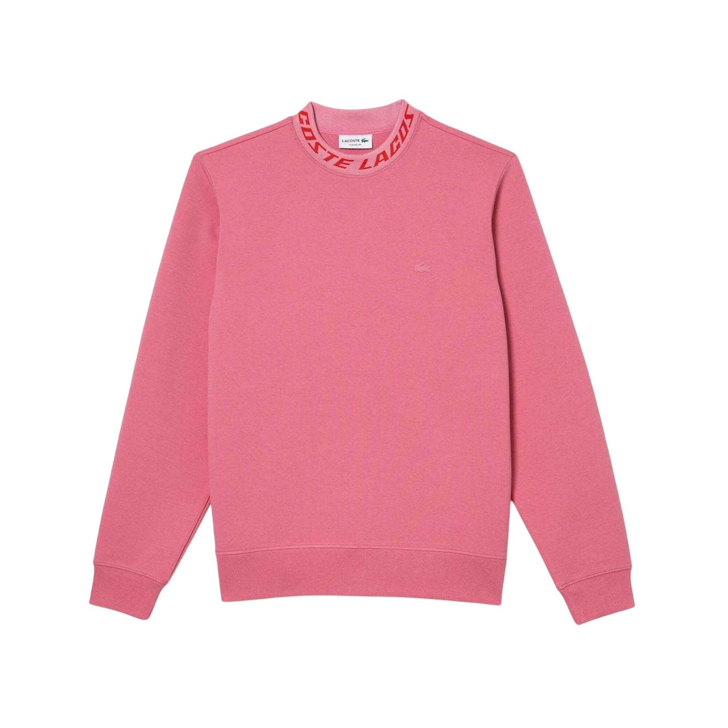 Pink - Front - Lacoste Mens Logo Double-Face Sweatshirt