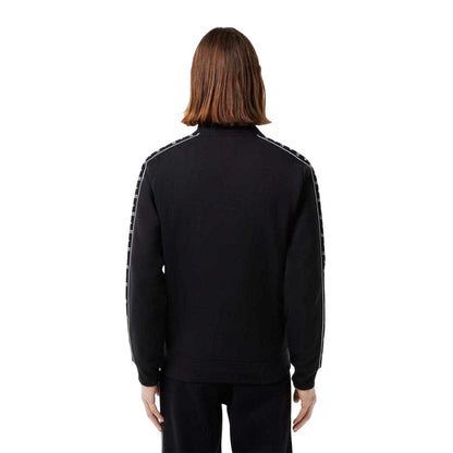 Black - Back - Lacoste Mens Stripe Full Zip Sweatshirt