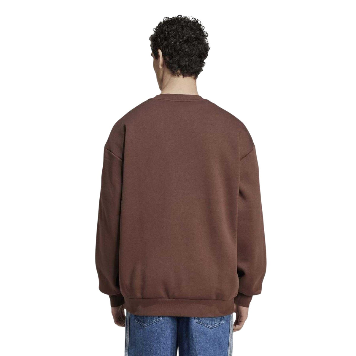 Brown - Back - Adidas Mens Oversized Sweatshirt