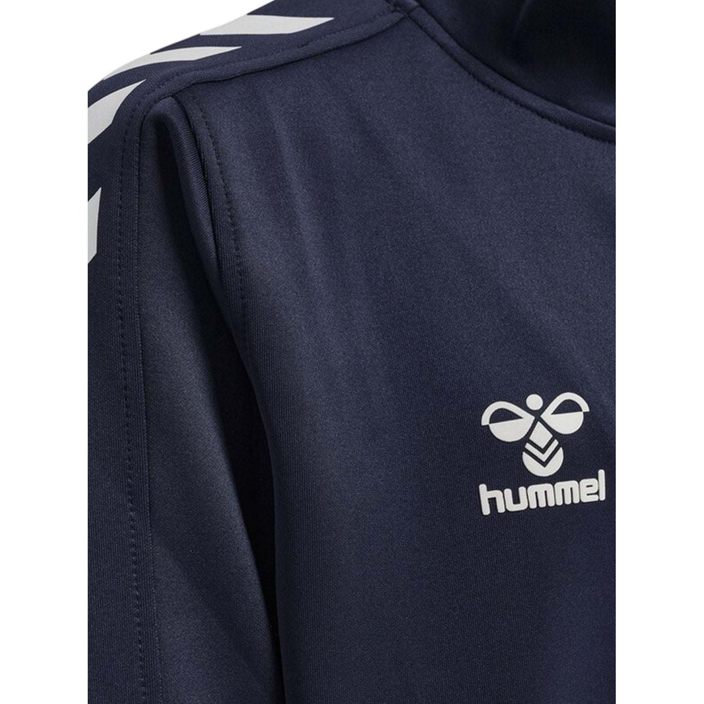 Marine - Side - Hummel Mens Zip Neck Athletic Track Jacket