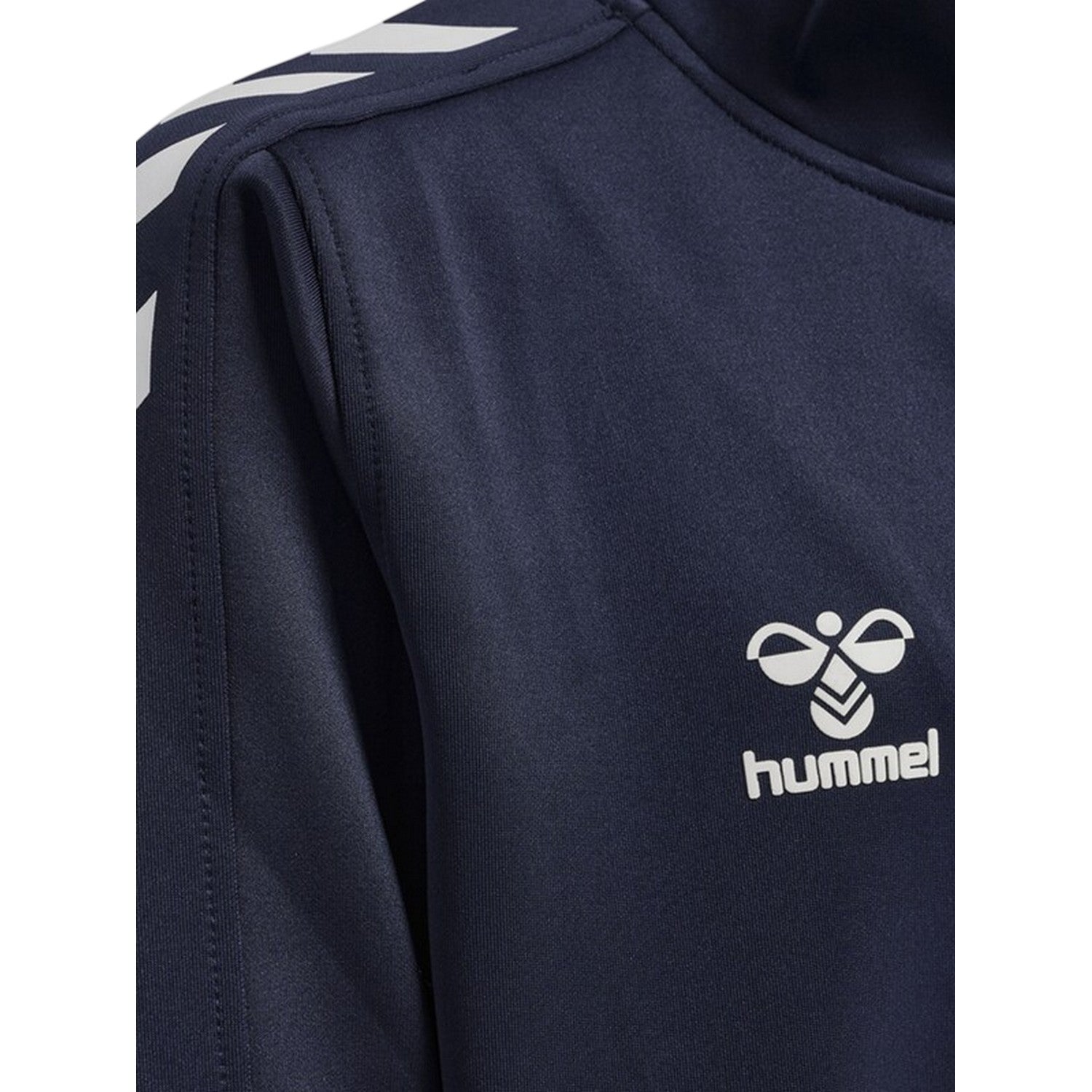 Marine - Side - Hummel Mens Zip Neck Athletic Track Jacket