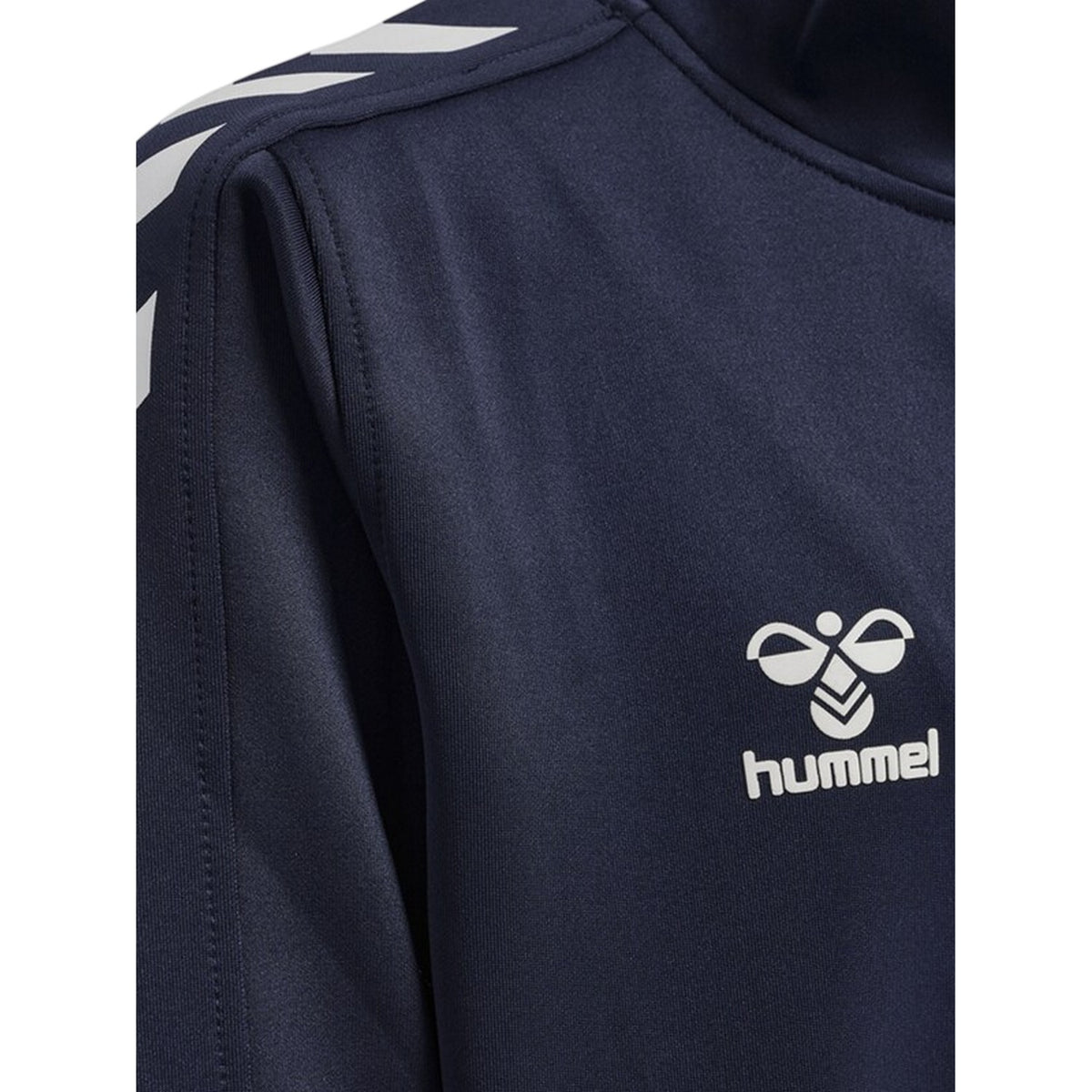 Marine - Side - Hummel Mens Zip Neck Athletic Track Jacket