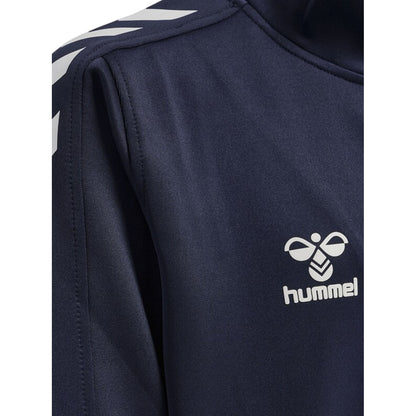 Marine - Side - Hummel Mens Zip Neck Athletic Track Jacket