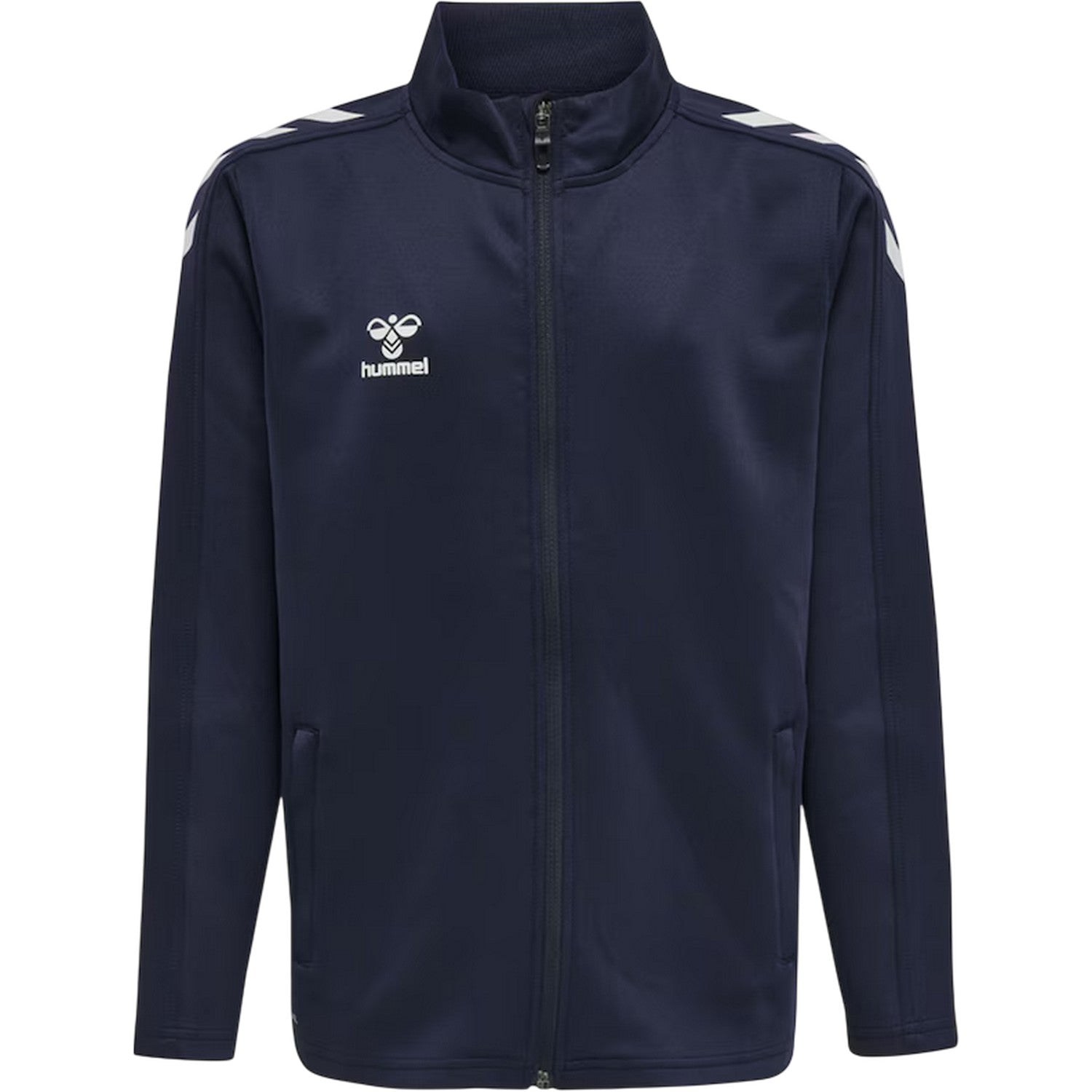 Marine - Front - Hummel Mens Zip Neck Athletic Track Jacket