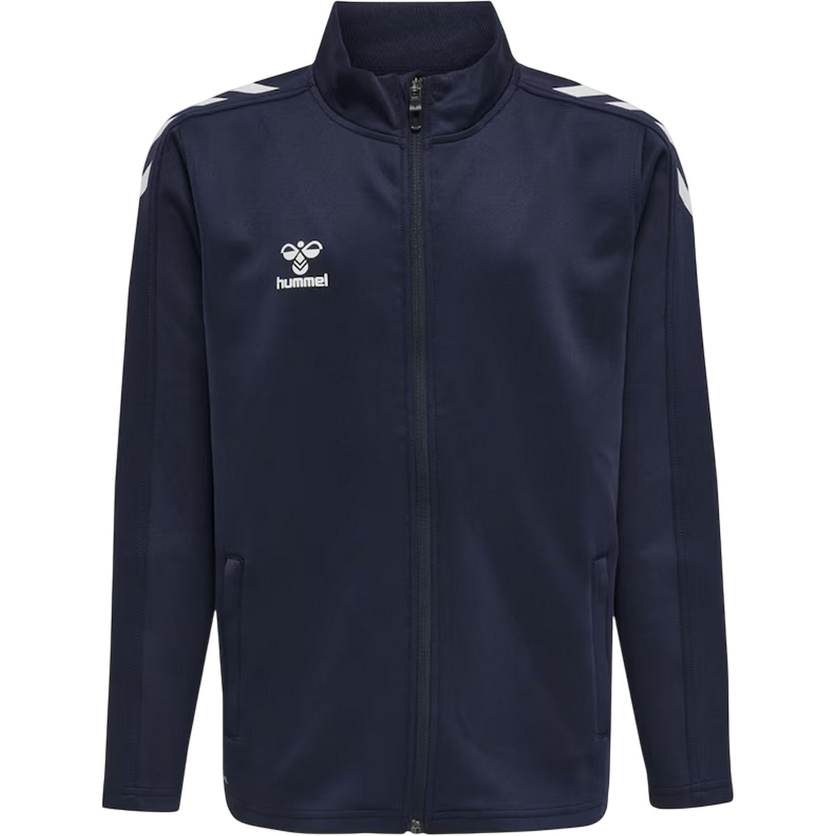 Marine - Front - Hummel Mens Zip Neck Athletic Track Jacket