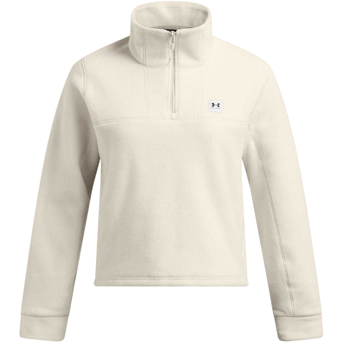 White - Front - Under Armour Womens-Ladies Expanse Zip Neck Long-Sleeved Sweatshirt