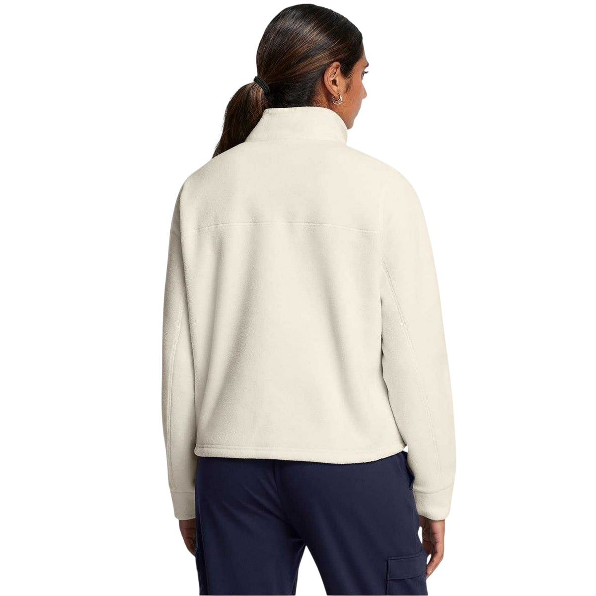 White - Lifestyle - Under Armour Womens-Ladies Expanse Zip Neck Long-Sleeved Sweatshirt