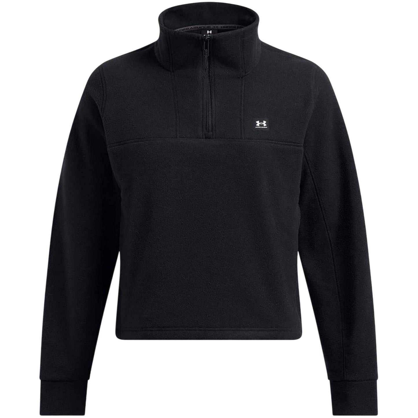 Black - Front - Under Armour Womens-Ladies Expanse Zip Neck Long-Sleeved Sweatshirt