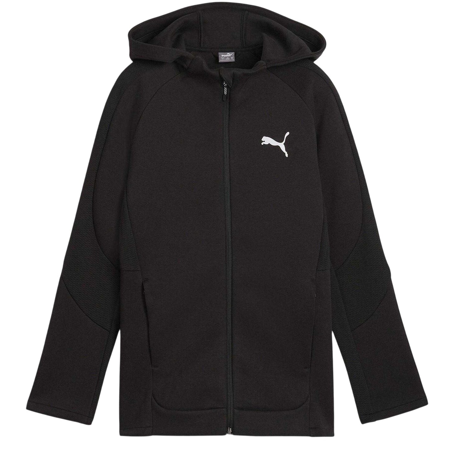 Puma Black - Front - Puma Childrens-Kids Evostripe Full Zip Hoodie
