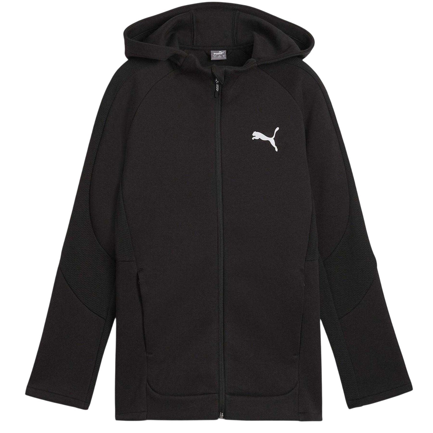 Puma Black - Front - Puma Childrens-Kids Evostripe Full Zip Hoodie