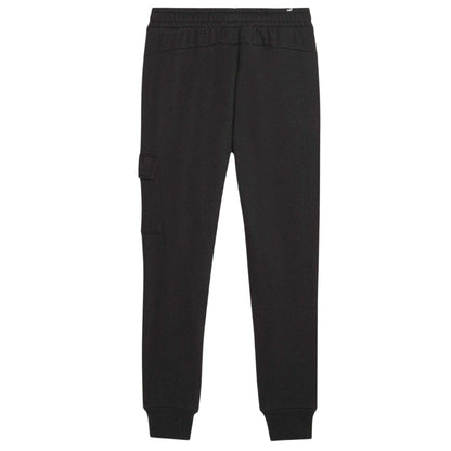 Puma Black - Back - Puma Mens Logo Regular Cargo Jogging Bottoms