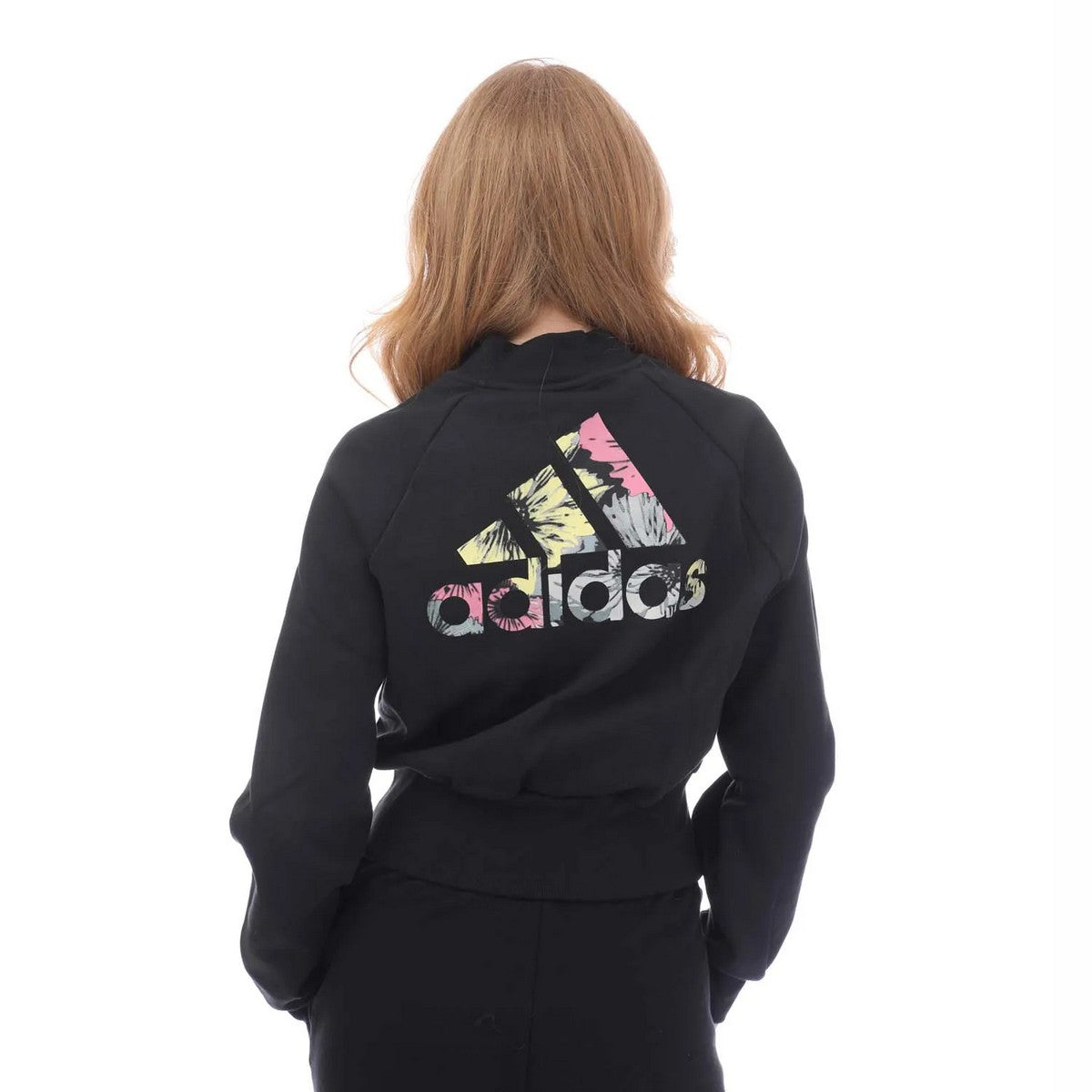 Black - Back - Adidas Womens-Ladies All-Over Print Track Top