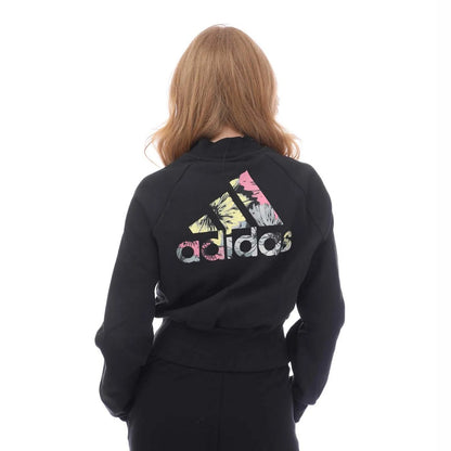 Black - Back - Adidas Womens-Ladies All-Over Print Track Top