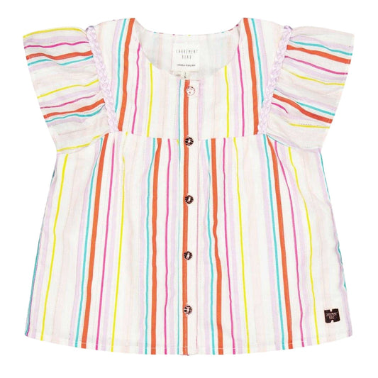 Multicoloured - Front - Carrement Beau Girls Regular Flutter T-Shirt